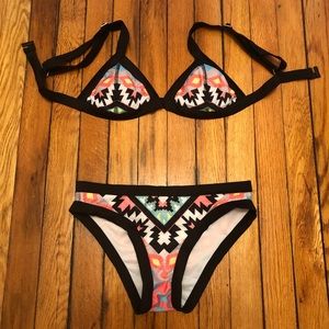 Colorful Aztec pattern bikini!